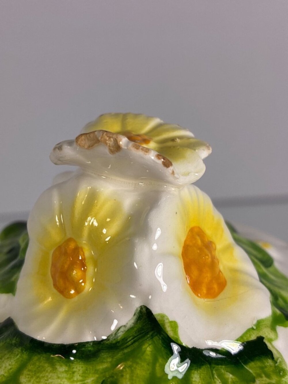 Vintage Lefton Rustic Daisy Sugar Bowl - Picture 6 of 14